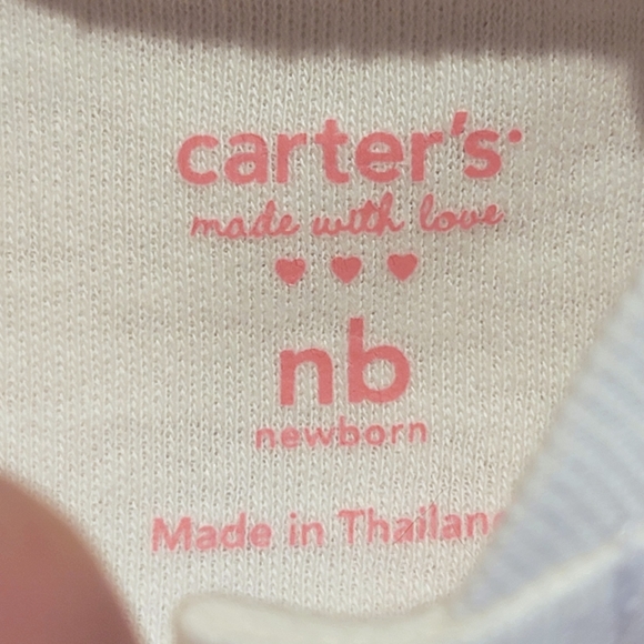 CARTER'S 🧸 Adorable 4pc Pink 'n White Teddy Bear Bodysuit Outfit NB - Picture 12 of 13